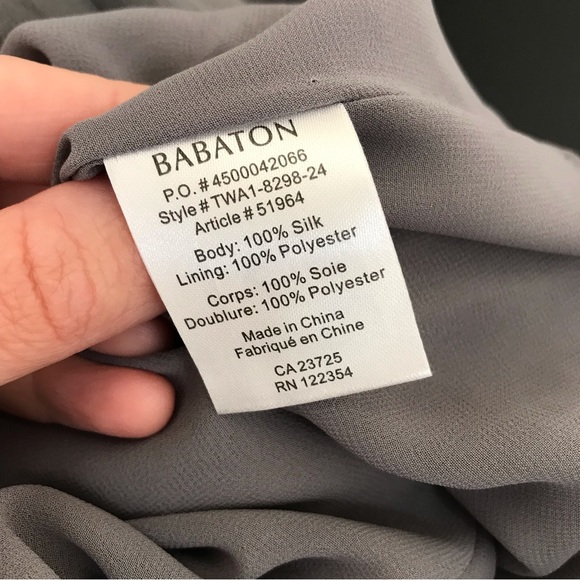 Babaton 100% Silk Corbett Romper in Grey | Lightweight Romper - Picture 11 of 16